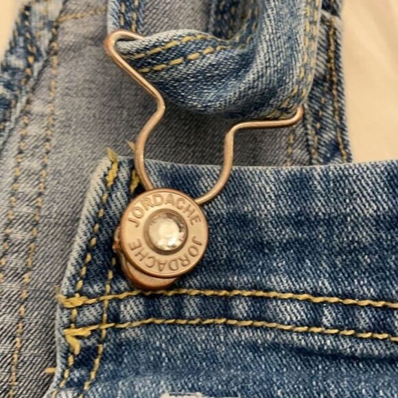 Jordache Denim Dip Dye Overall Shortalls Girl's Size M (7-8) Casual Boho - Picture 13 of 14